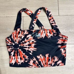 Nike Dri-FIT Black Sports Bra with Orange Accents Size Medium‎